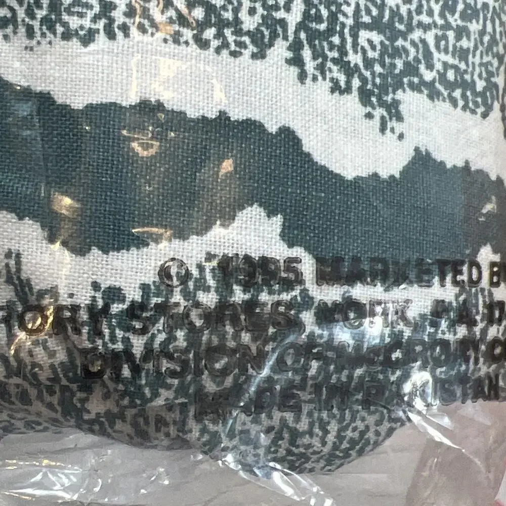 Vintage 1995 Home Coordinate Standard Pillowcases 20x30 Abstract Teal 2 Pack